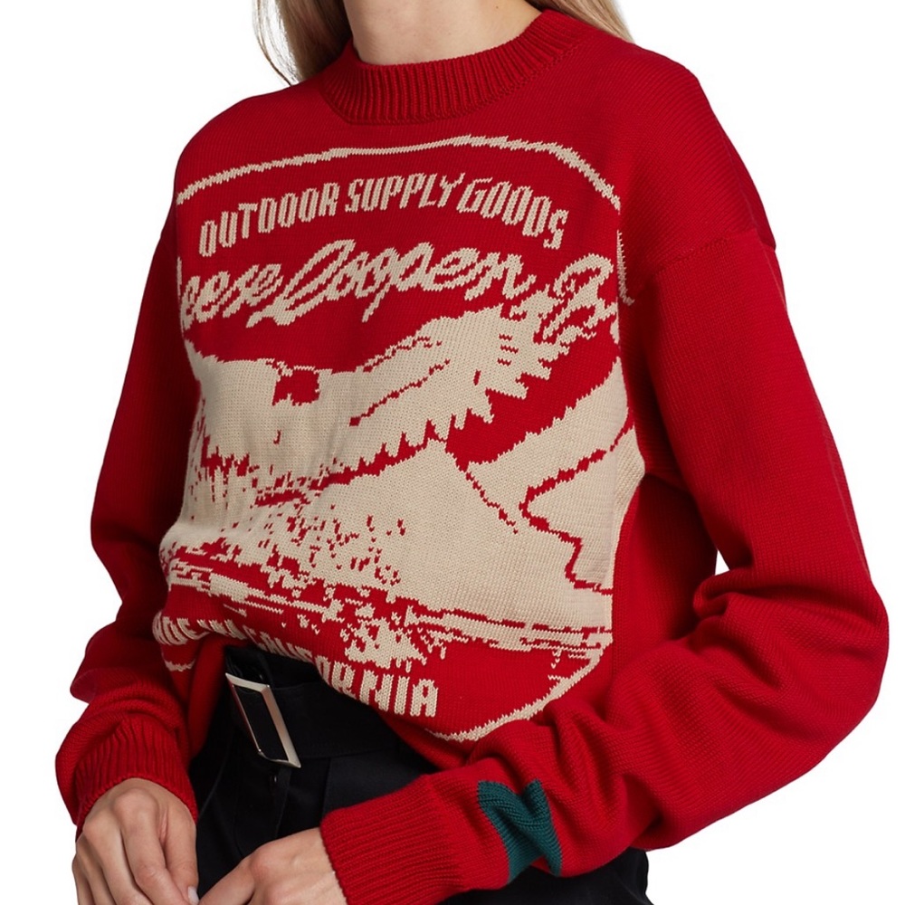 Reese Cooper Red Cotton Sweater - L